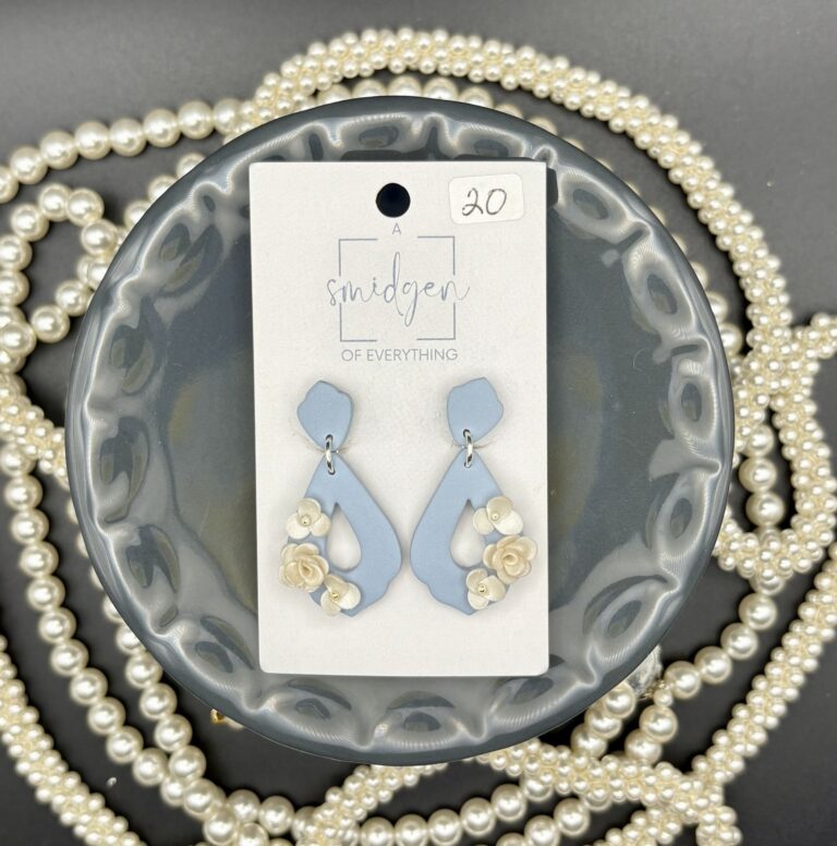 A handmade set of earrings.